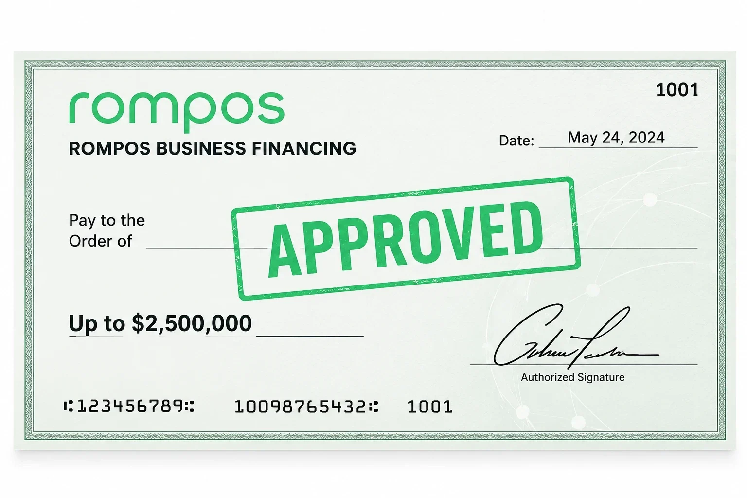 ROMPOS financing approval